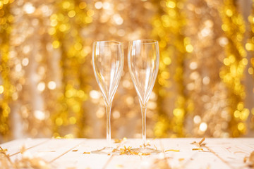 Happy new years background, Gold Bokeh