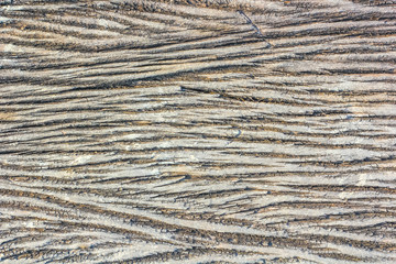 tracks in sand,old wood