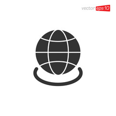 Fototapeta premium Globe Internet Icon Design Vector