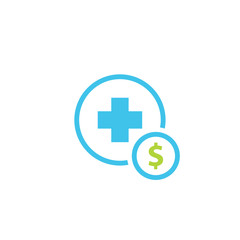 Medical cost icon. Clipart image isolated on white background