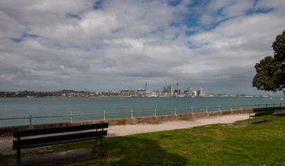 Fototapeta na wymiar Devonport. Auckland New Zealand Skyline