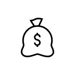 Dollar icon symbol currency money simple flat style illustration