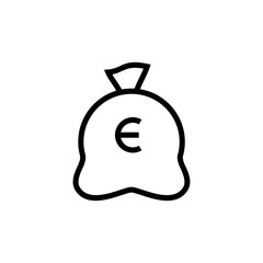 Obraz premium Euro icon symbol currency money simple flat style illustration