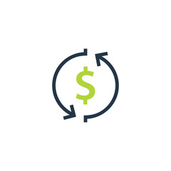 Cost transaction icon. Clipart image isolated on white background