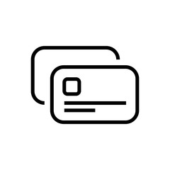 Pay by card icon simple flat illustration