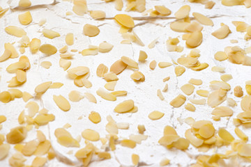Cooking meringue roll on a baking sheet