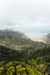 Mountain range in Anaga Natural Park In Tenerife, Canary Islands, Spain