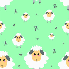 seamless pattern with sheep