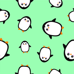 penguin seamless pattern