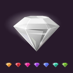 Diamond jewelry symbol, jewelry, gem. Diamond sign icon, gemstone.