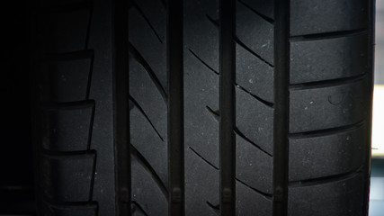 Set of summer car tires isolated,Tire stack background,Car tyre protector close up,Black rubber tire,New car tires,Close up tyre profile,Close up tyre profile car tires,Surface rubber car.