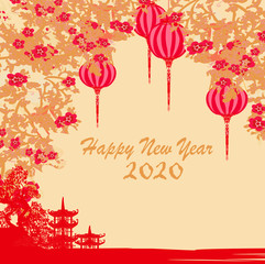 Mid-Autumn Festival for Chinese New Year card