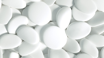 Beautiful background with beads, particles and simulation. 3d illustration, 3d rendering.