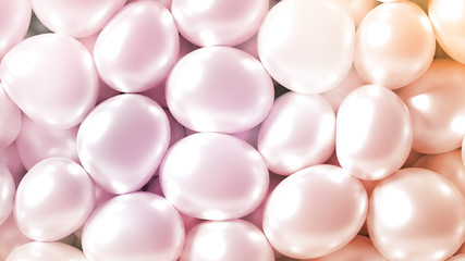 Beautiful background with beads, particles and simulation. 3d illustration, 3d rendering.