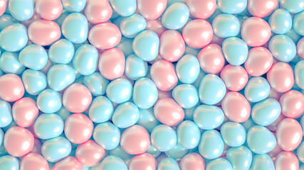 Beautiful background with beads, particles and simulation. 3d illustration, 3d rendering.