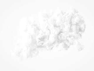 Cloud isolated, steam, smoke. 3d illustration, 3d rendering.