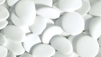 Beautiful background with beads, particles and simulation. 3d illustration, 3d rendering.