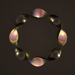 Beautiful background with geometric shape. 3d illustration, 3d rendering.