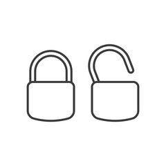 Padlock icon. Concept of secure and encryption. Vector illustration.