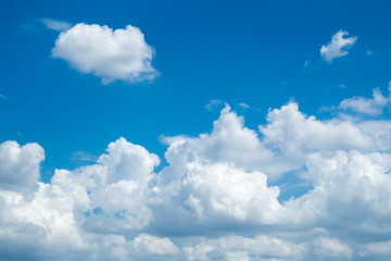 Fototapeta na wymiar blue sky with white clounds in sunny day