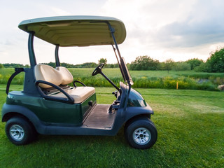 Golf resort with the scenery of the sea. Summer vacation.