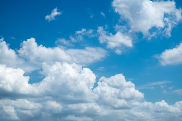 Naklejka na ściany i meble blue sky with white clounds in sunny day