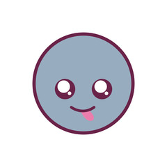 happy circle kawaii cartoon vector design