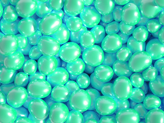 Beautiful background with beads, particles and simulation. 3d illustration, 3d rendering.