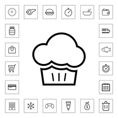 Cupcake dessert icon for web and mobile