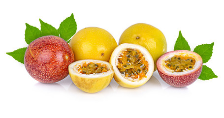 passion fruit on white background