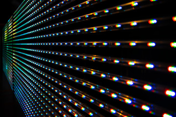 LED screen at a concert close-up.