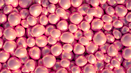 Beautiful background with beads, particles and simulation. 3d illustration, 3d rendering.