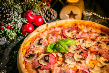 Pizza on Christmas 