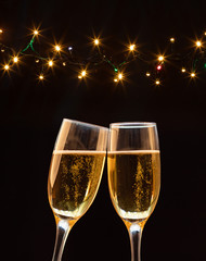 New Year with champagne.