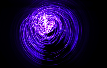 Freeze light photo. Abstract pattern background in circle shape.