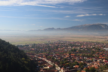 Obraz premium Mountain view from Râșnov citadel.