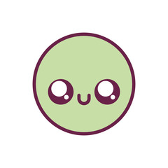 Fototapeta premium happy circle kawaii cartoon vector design