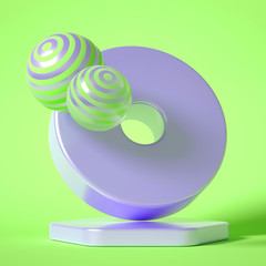 Beautiful background with geometric shape. 3d illustration, 3d rendering.