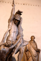 Classic sculpture in the old town of Florence