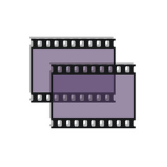 Film strip as icon. Illustration of a film strip as an icon on a white background