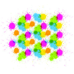 Vector of a variety of colors on the White Blackground.