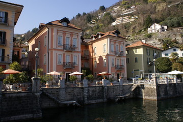 Fototapeta na wymiar Lago Maggiore, Seepromenade Cannero Riviera