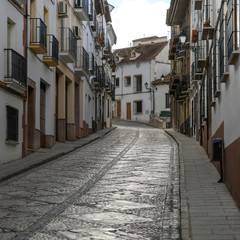 Fototapeta na wymiar Houses in a city, San Sebatian, Antequera, M�laga, Spain