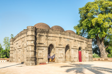 View at the building of Kusumba Mosque in Bangladesh