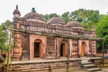 Fototapeta premium View at the Kismat Maria Mosque near Baharampur village in Bangladesh
