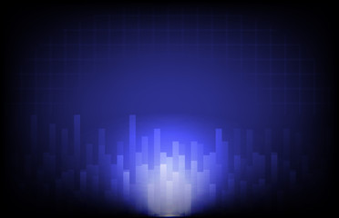 abstract blue futuristic background with connection dots and line