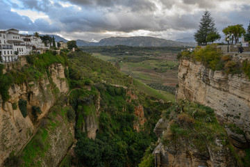 Scenic view of landscape, Ronda, Malaga Province, Spain