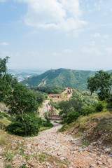 Shortcut of the Pathway to Jaigarh fort in Jaipur, India