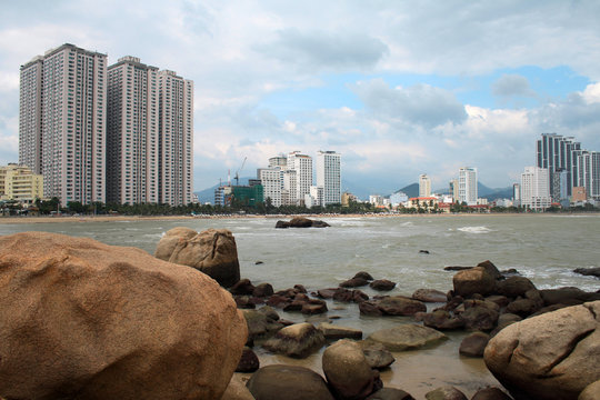 December 3, 2019-Nha Trang, Vietnam. Cape Hong Chong is a popular tourist attraction in Nha Trang in Vietnam