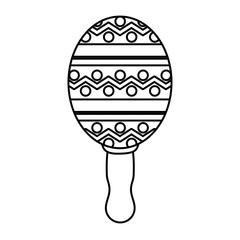 Isolated mexican maraca vector design